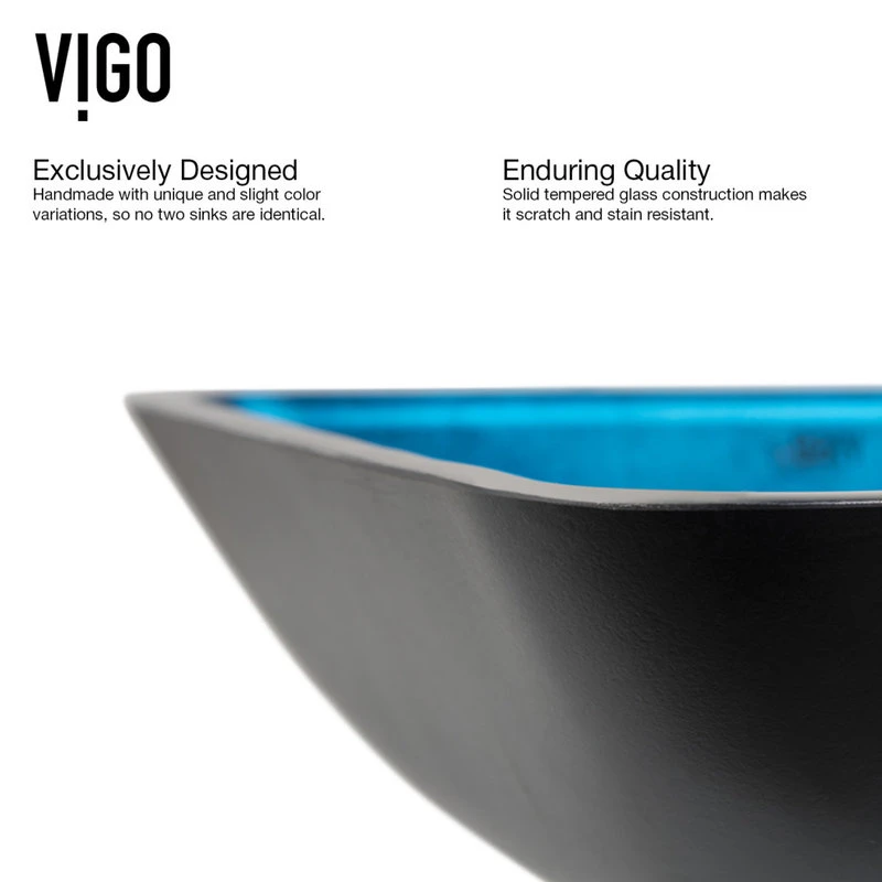 VIGO Sink In Turquoise Water And Faucet In Brushed Nickel - Image 9