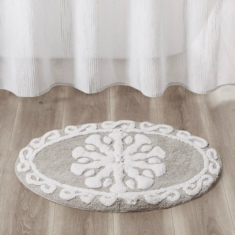 Olliix Madison Park Global Inspired Casablanca Cotton Bath Rug With Taupe MP72-7637 - Image 2