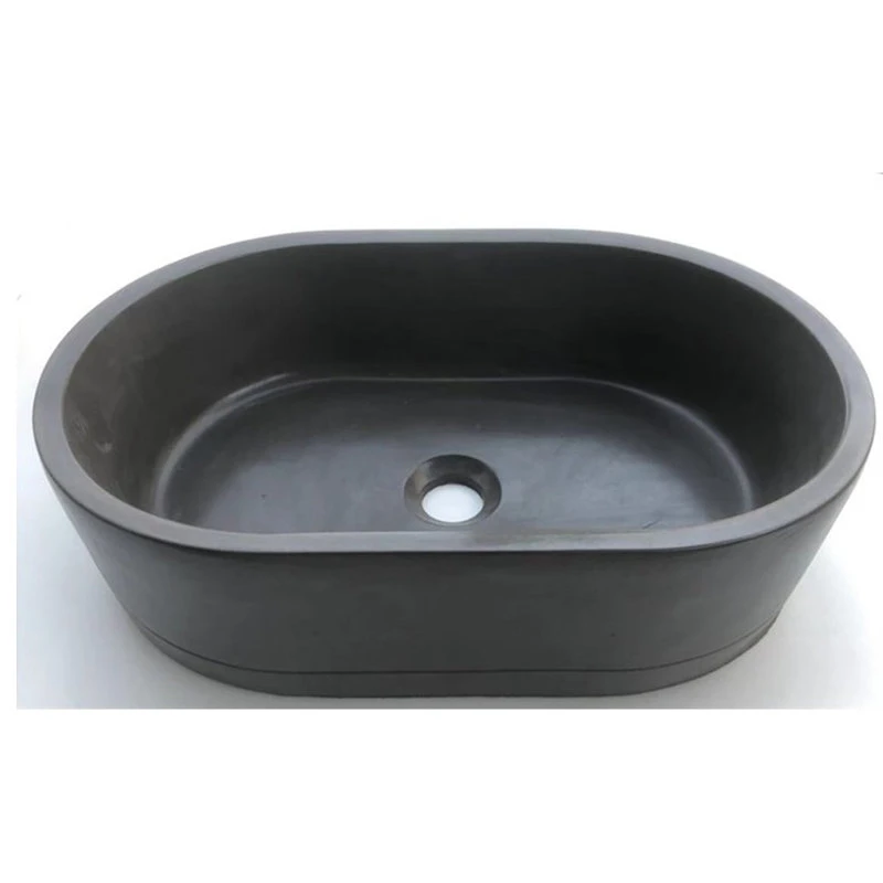 Saint Birch 18" Oval-Shaped Modern Stone Bathroom Vanitiy Top In Gray - Image 3