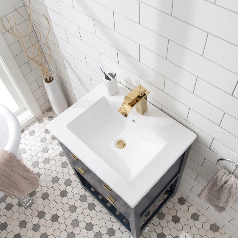 Water Creation 24" Single Vanity With Drawer, Monarch Blue - Image 5