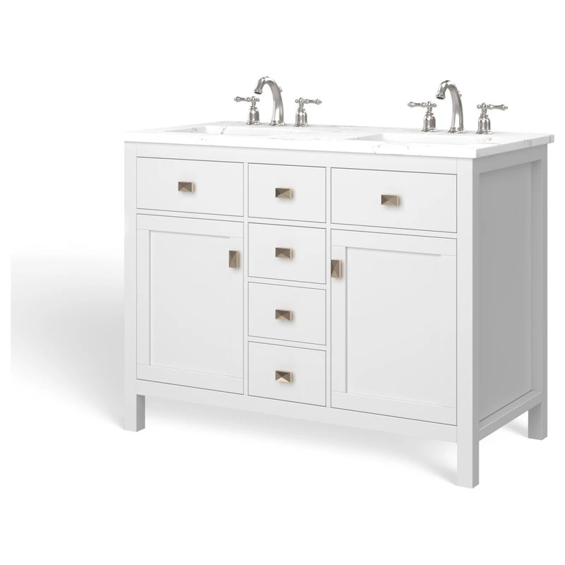 MOD The Juno Bathroom Vanity, Double Sink, 44", White, Freestanding - Image 10