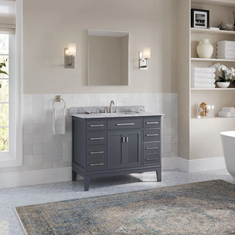 MOD The Fairmont Bathroom Vanity, Single Sink, 42", Maple Gray, Freestanding - Image 2