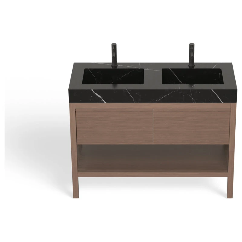 MOD The Shoji Bathroom Vanity, Double Sink, 48", Chestnut Oak, Freestanding - Image 13