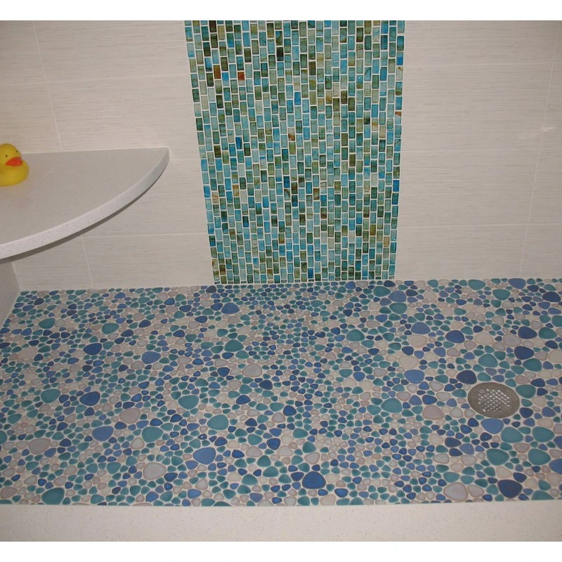 Pebble Tile Mosaics Porcelain Sea Mist Pebble Tile - Image 2