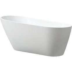 Vanity Art LLC Freestanding Bathtub, Polished Chrome Slotted Overflow, Pop-up Drain, VA6522-S