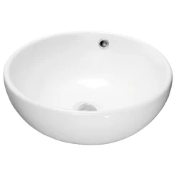 Dawn Kitchen & Bath Products, Inc Dawn Vessel Above-Counter Round Ceramic Art Basin With Overflow