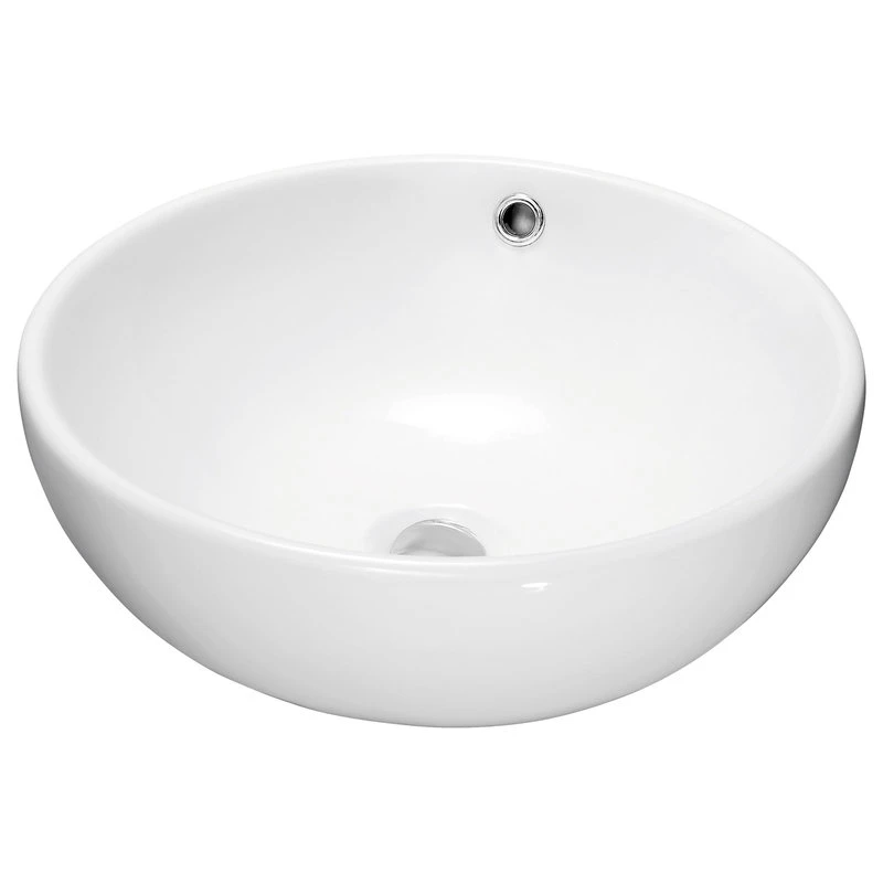 Dawn Kitchen & Bath Products, Inc Dawn Vessel Above-Counter Round Ceramic Art Basin With Overflow