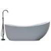 Vanity Art LLC Vanity Art Freestanding Acrylic Bathtub, White, 35"x71"