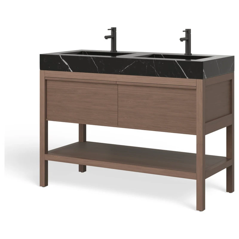MOD The Shoji Bathroom Vanity, Double Sink, 48", Chestnut Oak, Freestanding - Image 10