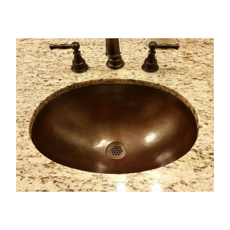 SINKOLOGY Schrodinger 17" Undermount Handmade Copper Bathroom Sink - Image 3