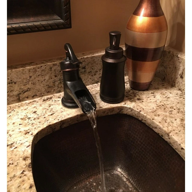 SimplyCopper Square 15" Mexican Copper Bath Sink With Daisy Drain - Image 4