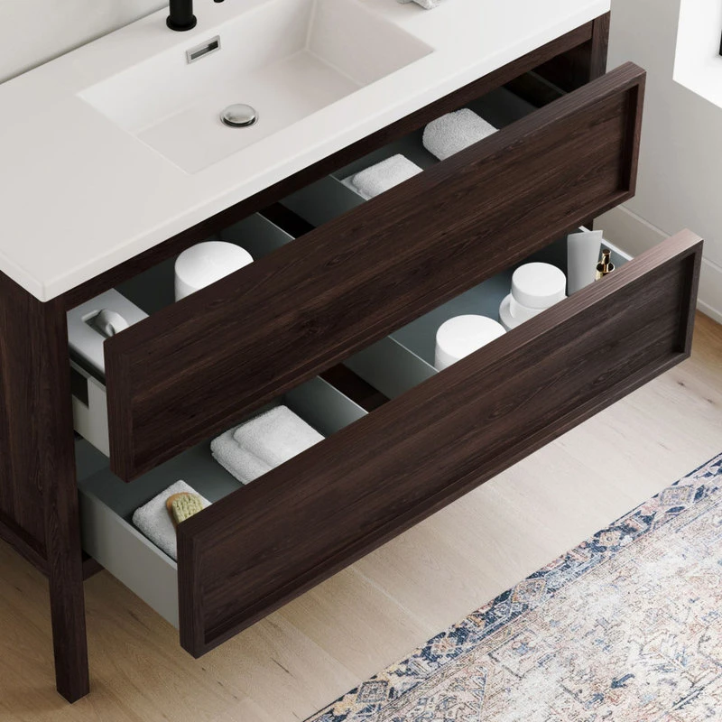MOD The Shiloh Bathroom Vanity, Single Sink, 48", Dark Walnut, Freestanding - Image 5