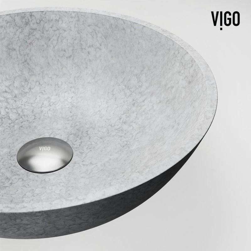 VIGO 16 In. X 16 In. Round Bathroom Vessel Sink - Image 8