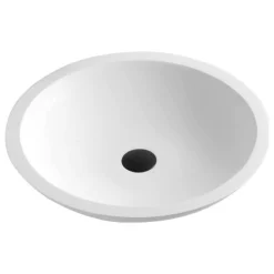 Decor Love Modern Bathroom Vessel Sink, Above Counter Design With Round Shape, White