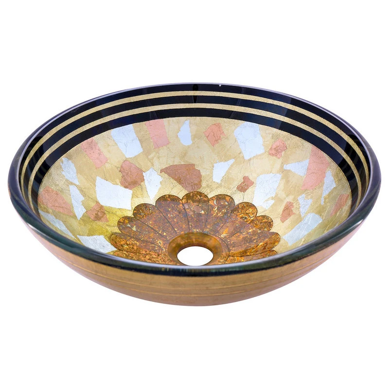 Novatto Celebrazione Glass Vessel Sink And Drain, Brushed Nickel - Image 2