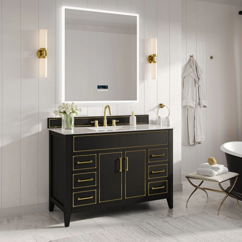 MOD The Monaco Bathroom Vanity, Black Onyx, 48", Single Sink, Freestanding - Image 2