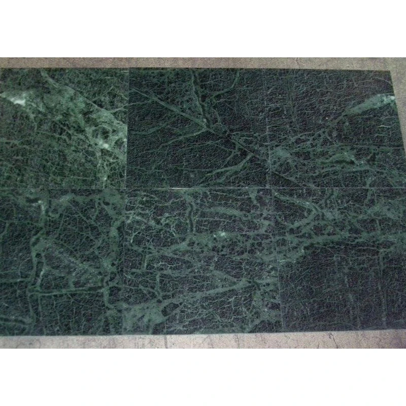 Stone & Tile Shoppe, Inc. Dark Green Marble Tiles, Polished Finish, 12"x12", Set Of 40 - Image 3