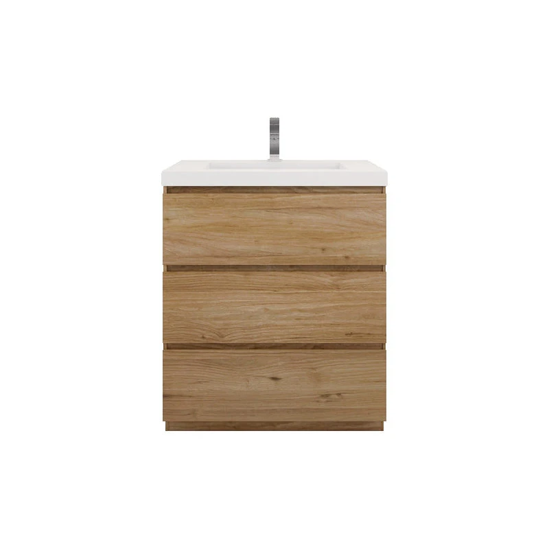 BATHROOM VANITIES WHOLESALE Moa 30" Single Bathroom Vanity In Natural Oak