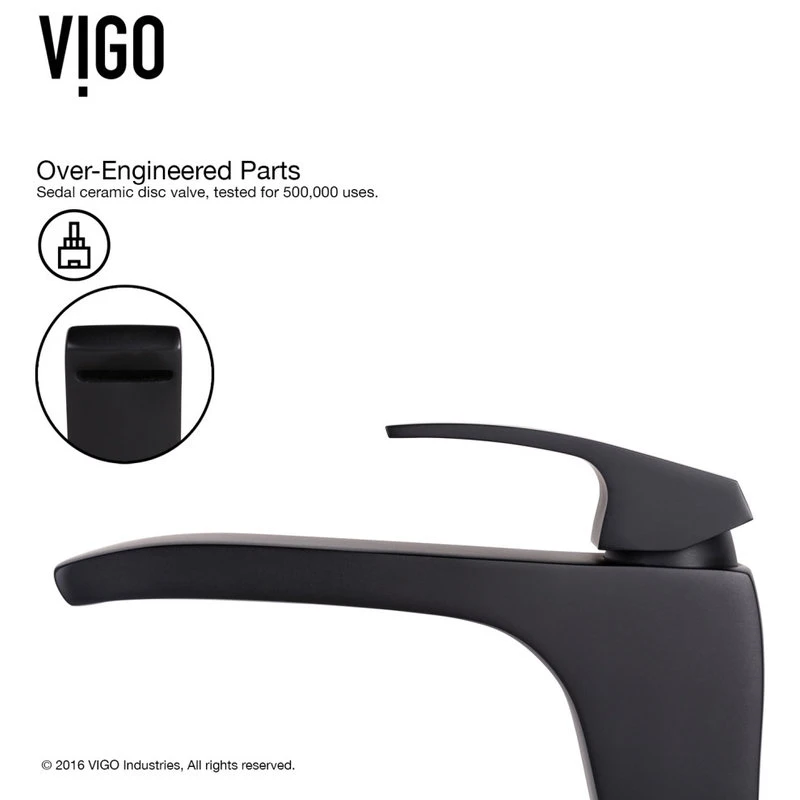 VIGO Gray Onyx Glass Vessel Sink And Blackstonian Faucet, Matte Black Finish - Image 14
