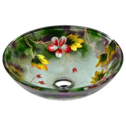 ANZZI Impasto Series Vessel Sink In Hand Painted Mural