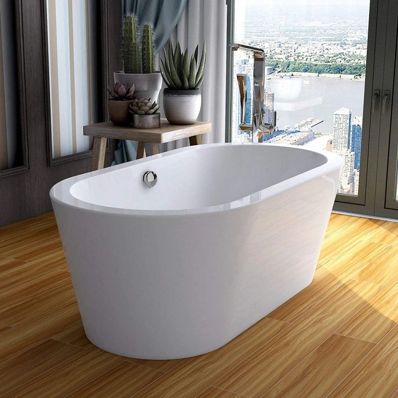 Vanity Art LLC Vanity Art Freestanding Acrylic Bathtub, White, Small - Image 8