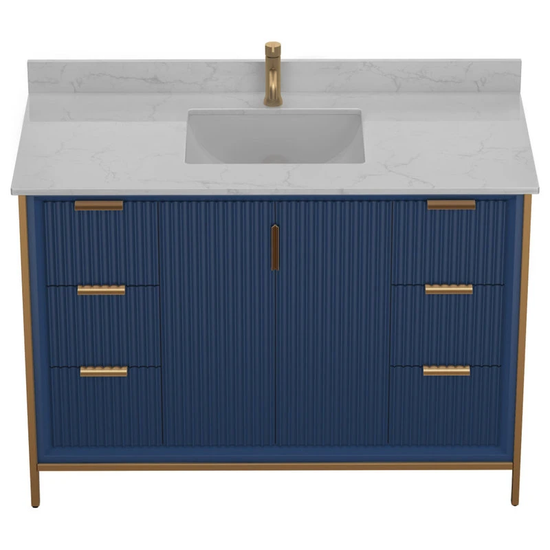 MOD The Everleigh Bathroom Vanity, Single Sink, 48", Royal Blue, Freestanding - Image 13