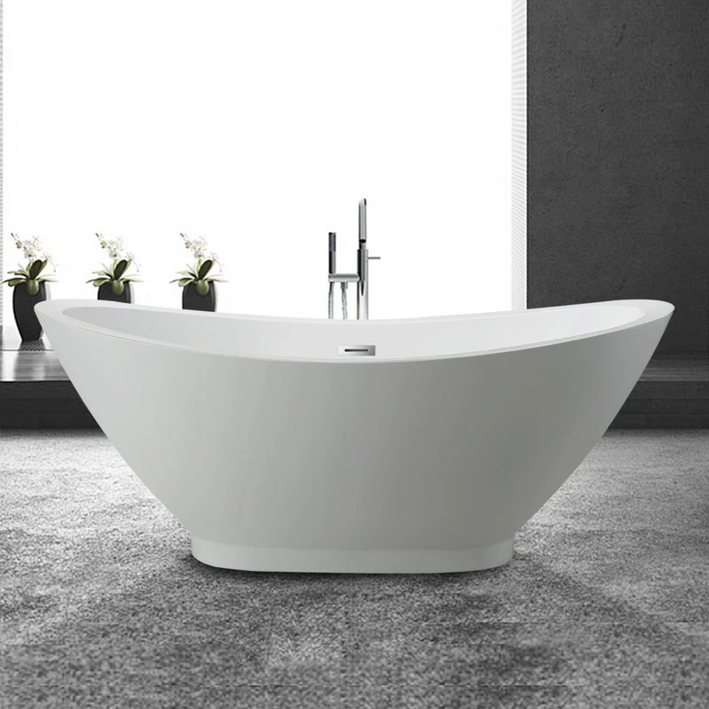 Vanity Art LLC Vanity Art Freestanding Acrylic Bathtub, 33.5"x 69" - Image 15