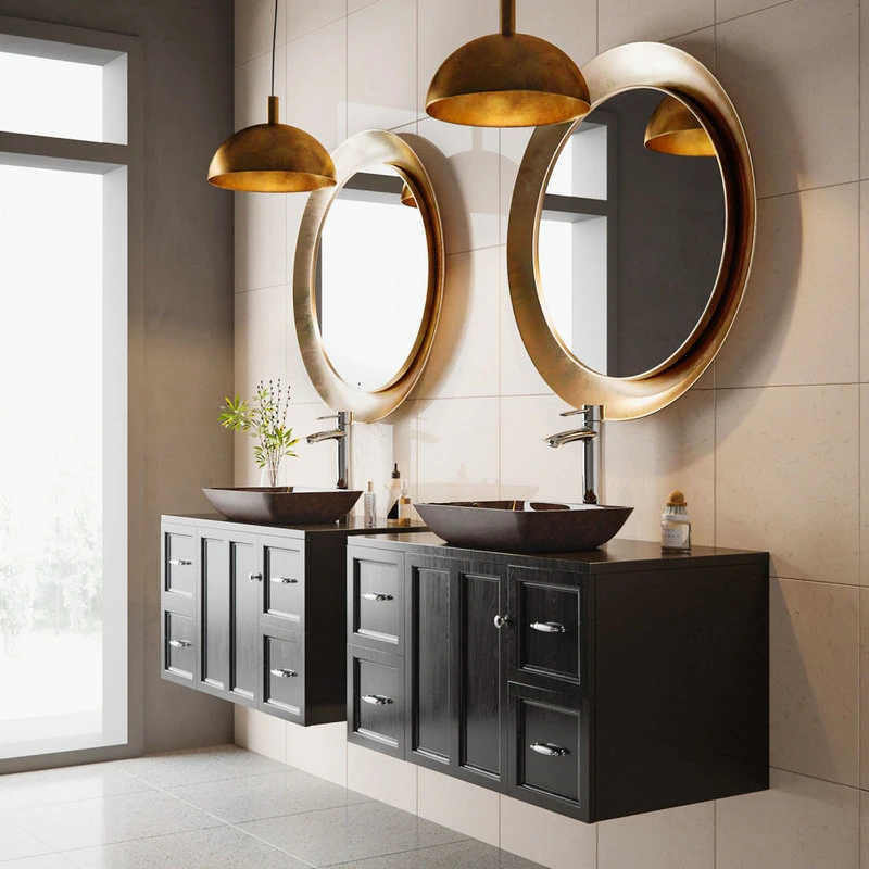 VIGO 18" Rectangular Russet Glass Vessel Bathroom Sink - Image 3