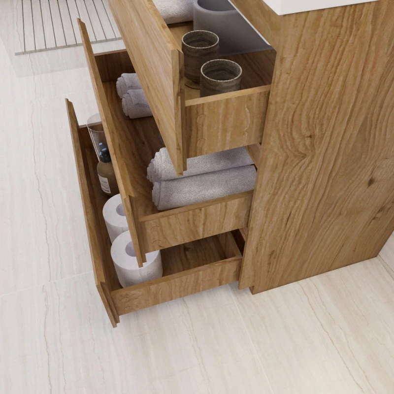 BATHROOM VANITIES WHOLESALE Moa 30" Single Bathroom Vanity In Natural Oak - Image 8