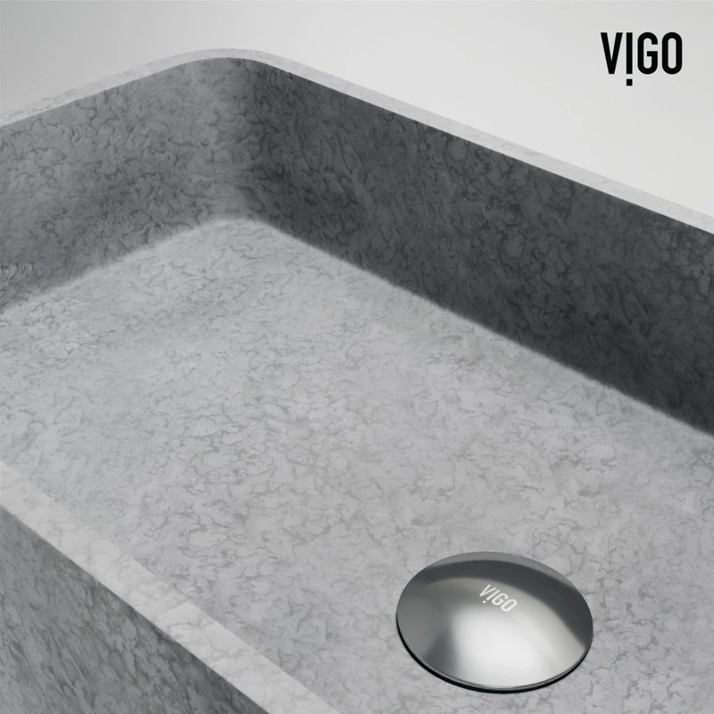 VIGO Concreto Stone Rectangular Bathroom Vessel Sink - Image 11
