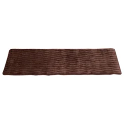 Extra Long Memory Foam Microfiber Mat Chocolate Lavish Home