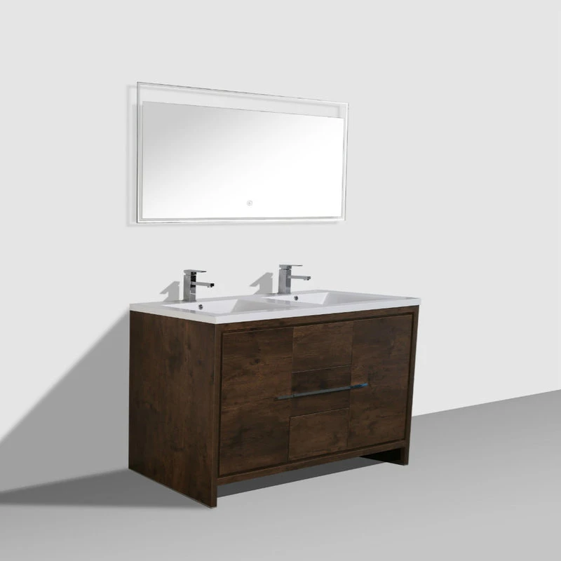 Bathroom Vanity Wholesale INC. MOD 60" Double Sink Free Standing Vanity, Rosewood - Image 3
