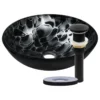 Novatto Tartaruga Glass Vessel Sink And Drain, Matte Black