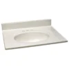Design House 586313 25" Cultured Marble Vanity Top - White On White