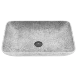 VIGO Concreto Stone Rectangular Bathroom Vessel Sink