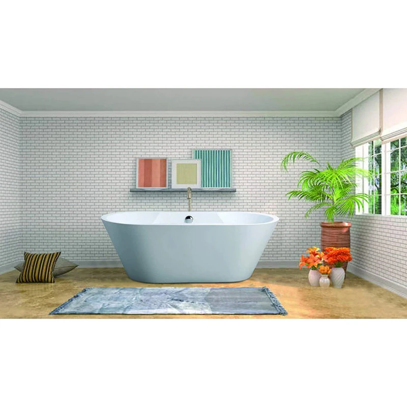 Vanity Art LLC Vanity Art Freestanding Acrylic Bathtub, 31.5"x67"x23.6" - Image 6