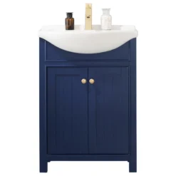 Design Element Marian 24" Single Sink Vanity, Blue