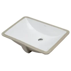 EAGO White Ceramic 22"x15" Undermount Rectangular Bathroom Sink