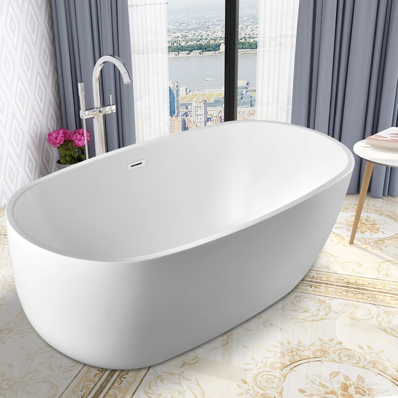 Vanity Art LLC Vanity Art 67" Freestanding Acrylic Soaking Bathtub - Image 7