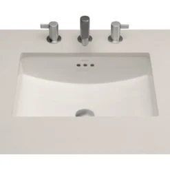 Ronbow Corp. Ronbow Rectangle Ceramic Undermount Bathroom Sink, Biscuit