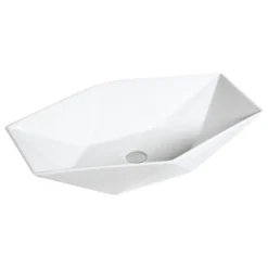 Karran VC-602-WH Valera 25" Vitreous China Vessel Bathroom Sink, White