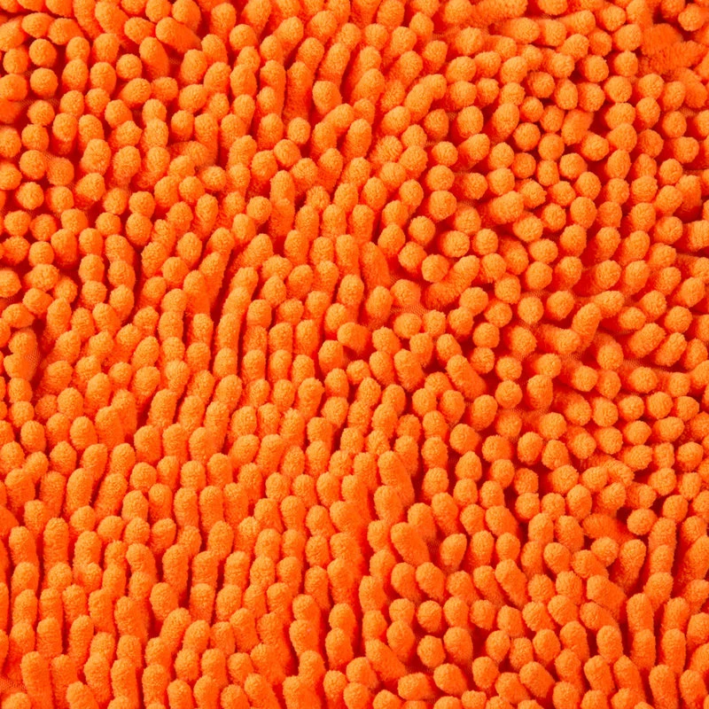 Lavish Home 2 Piece Shag Memory Foam Bath Mat Set, Orange - Image 3