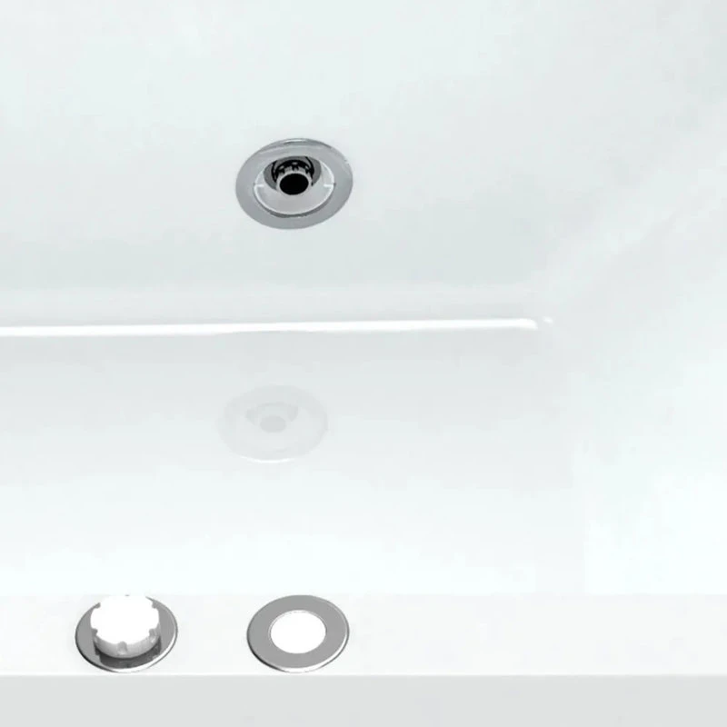 HOMARY 60" Acrylic Rectangular Whirlpool Water Massage Bathtub, Chromatherapy LED - Image 9