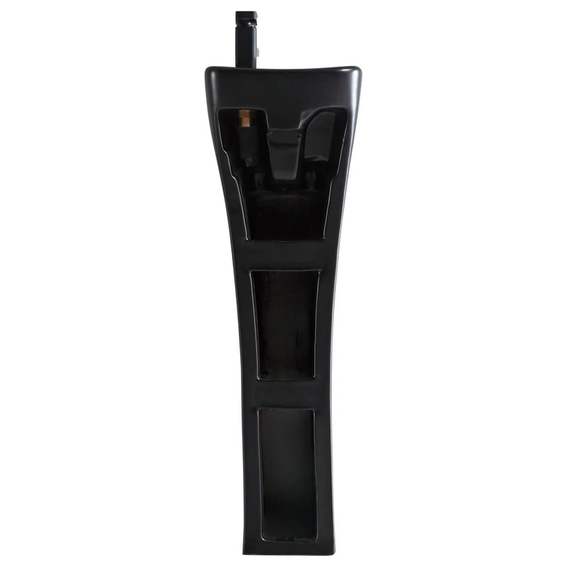 Fine Fixtures Vitreous China 12" Pedestal Bathroom Sink With Overflow, Black - Image 2