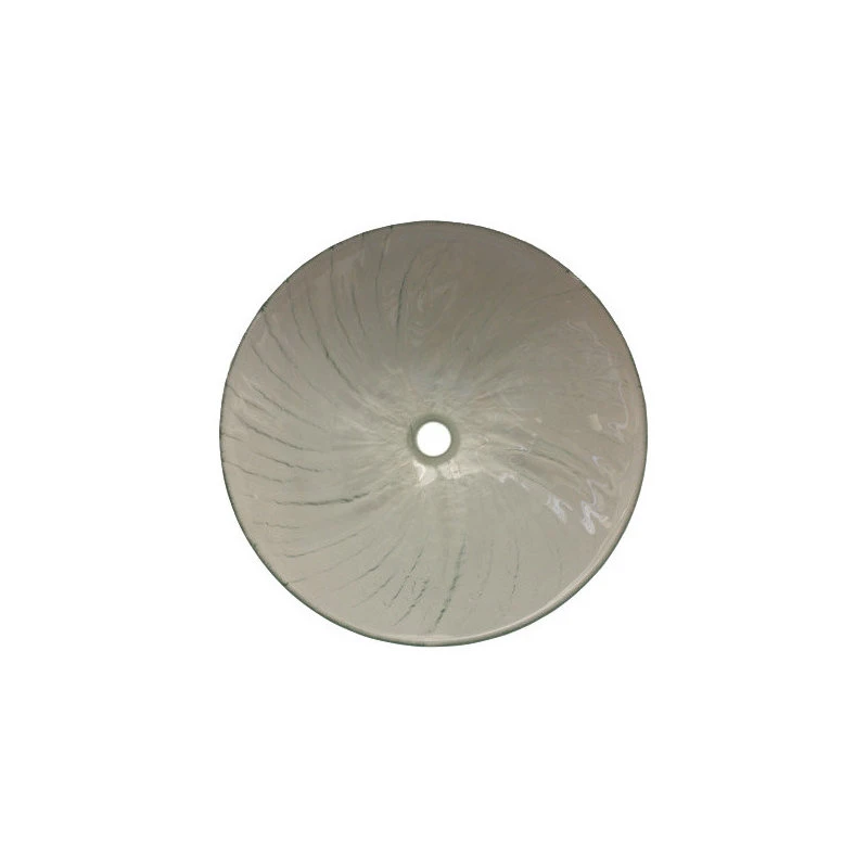 Fine Crafts & Imports Above Counter Glass Vessel Basin - Blue Scalloped - Image 2