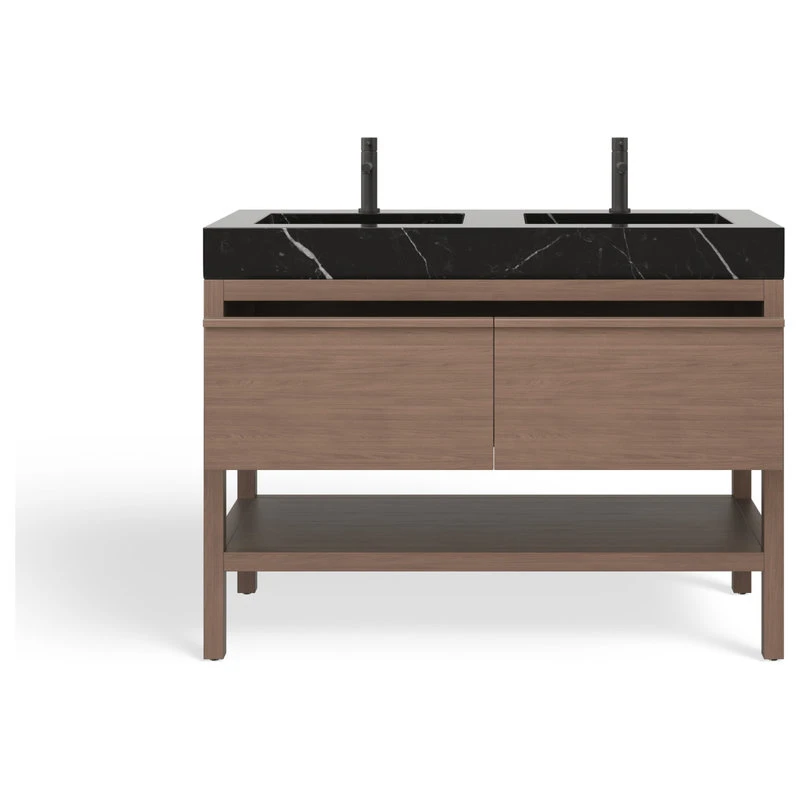 MOD The Shoji Bathroom Vanity, Double Sink, 48", Chestnut Oak, Freestanding - Image 12