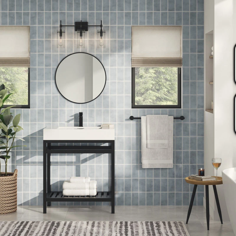 MOD The Nova Bathroom Vanity, Black, 30", Single Sink, Freestanding - Image 3