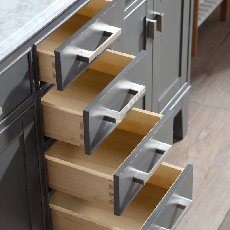 Ari Kitchen & Bath Danny Double Bathroom Vanity Set, Maple Gray, 60" - Image 3