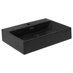 Swiss Madison Claire 24" Rectangle Wall-Mount Bathroom Sink, Matte Black