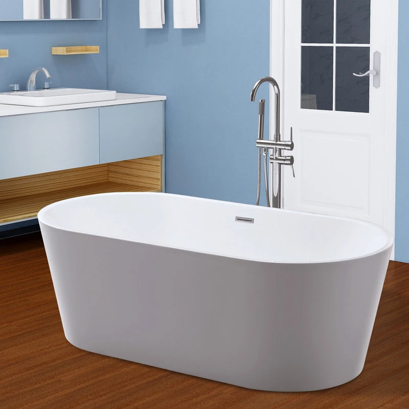 Vanity Art LLC Vanity Art 68" Freestanding Acrylic Bathtub - Image 13